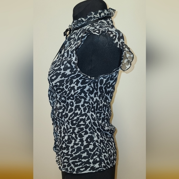 Atmosphere Leopard animal print sheer blouse US 4 - Picture 12 of 15